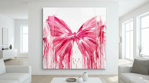 Pink rosa schmetterling splash - rosa,