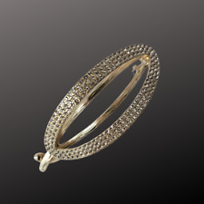 Ovale Haarspange Gold mit Steinchen besetzt für Damen elegante Metallhaarklammer