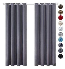 2er Set Vorhänge blickdicht mit Ösen Thermogardine Gardine Verdunklung Vorhang