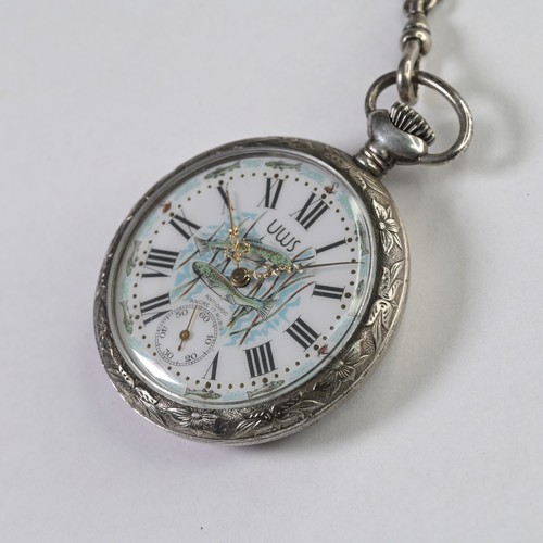 Uws taschenuhr mit - taschenuhr, anglermotiv