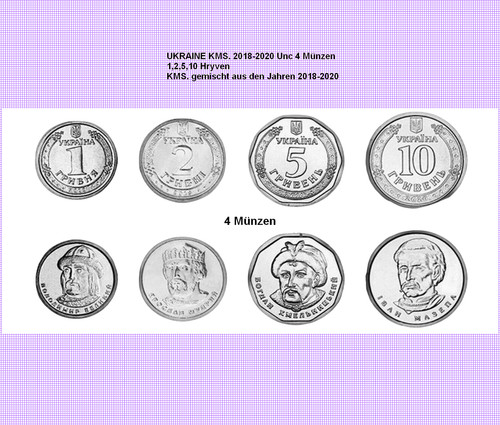Ukraine kms 2018 2020 unc - ukraine, 2018-2020