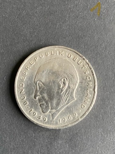 Münze adenauer 1969 f - 2, dm