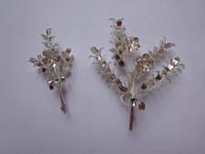 älter: Set 2 x  Anstecknadel Silberne Hochzeit, 8 cm x 6 cm + 6 cm x 3 cm