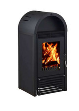 EuroTeplo Kaminofen wasserführend Marbella Schwarz 12 kW Ofen Holz