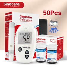 Sinocare Blutzuckermessgerät Teststreifen Stechhilfe Lanzetten MG/DL Safe ACCU