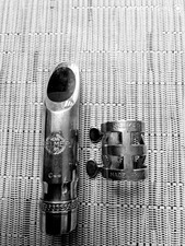 Selmer  C** Metallmundstück für Altsaxophon mit Blattschraube - Rarität 