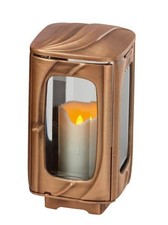 Grablampe aus bronze grablicht - grablampe,