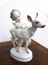 Alte Rosenthal Figur: Junge mit Reh, Form M. H. Fritz, Topzustand