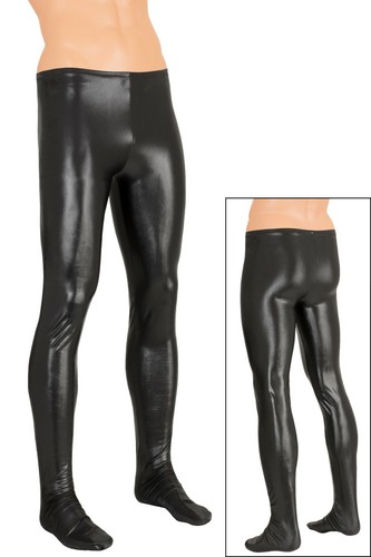 Herren wetlook leggings mit - leggings,