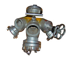 Vintage Feuerwehr Verteiler Schlauchverteiler PVR-A82/27/62 DIN