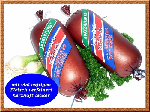 Lecker und saftige jagdwurst - und,