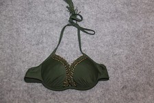 BIKINI OBERTEIL GRÖSSE 38 (75B) OLIVGRÜN  BÜGEL SCHAUMSTOFFGEPOLSTER HUNKEMÖLLER