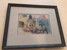 Aquarell „Kurfürstendamm“ Von Bernhard Vogel, 1995, Kunstdruck