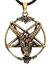 Pentagramm Anhänger Bronze Baphomet Drudenfuß Satan Teufel schwarze Magie Nr 143