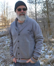 Strickjacke XL Vintage Retro Cardigan Schalkragen Cotton Rockabilly Classic