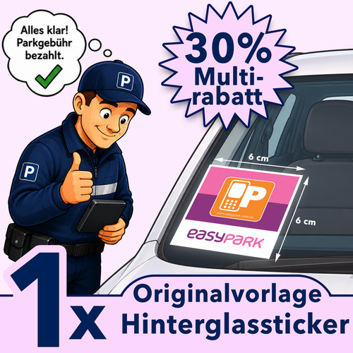 Easypark aufkleber vignette - easypark,