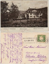 Ansichtskarte Oberammergau Fachschule für Holzschnitzerei 1910
