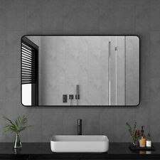 Spiegel Bad Schwarz Metall Badspiegel Rund Badezimmer Wandspiegel 50x70cm 60x80