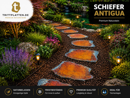 Antigua schiefer trittplatten - schiefer,