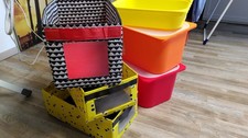 Diverse Boxen Ikea Aufbewahrung, Verschiedene Farben und Größen