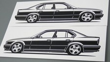BMW E34 M5 Sticker Silhouette BMW E34 M5 Limo Aufkleber Silhouette Schwarz neu