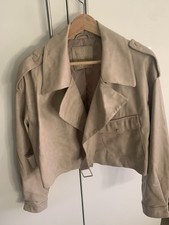 Kunstleder Jacke Damen Amisu Beige Gr.40 Neu