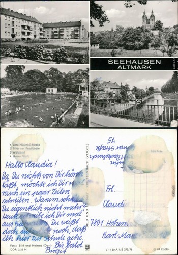 Ansichtskarte seehausen - ansichtskarte,