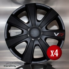 4x RADKAPPEN 14 Zoll VR CARBON PRO SCHWARZ RADZIERBLENDEN BLENDEN SATZ SET NEU