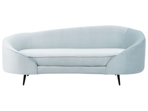 3er sofa samt blau gebogen - samt,