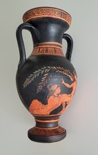 Griechische Vase Amphore Museums-Replique m.Plombe Bestzustand 29 cm
