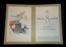 Werbeprospekt: Hansa lloyd der