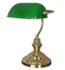 Leseleuchte Bankers Lamp Klassiker Tischlampe Messing Lampe Schreibtischlampe