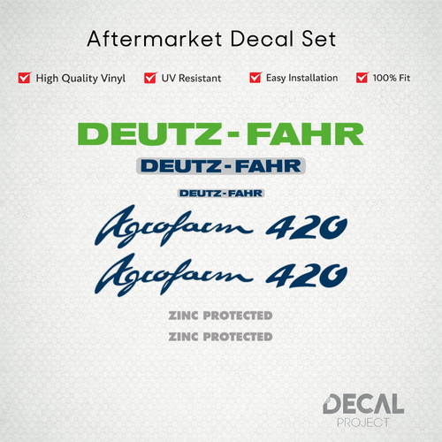 Deutz fahr agrofarm 420 decal - deutz-fahr,