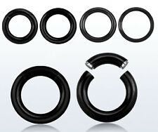 TITAN Piercing SEGMENTRING Creole Ohrring SCHWARZ Brust Nase Lippe Intim Septum