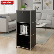 Metallregal, 4-stöckiges Aufbewahrungsregal mit Fach, Concept Epure MK-107