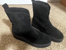 Marc O´Polo Boots, Gr. 39, schwarzes Veloursleder, Modell "Bianca", NEU