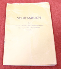 Frühe BW - Schießbuch für Gewehr, Pistole, MPi,Maschinengewehr, Granaten Bazooka