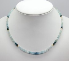 Aquamarin Kette Farbverlauf