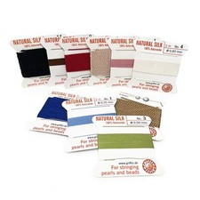 Griffin 100 % natürliche Seide Auffädeln Faden zum Saiten Perlen Perlen 2m & Nadel