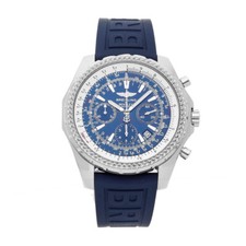 Breitling Bentley Motors Stahl Auf Blau Gummiband Mit Ziffernblatt Blau A25362