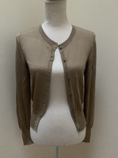 Leichte Strickjacke, Cardigan, Gr. S, Gold, Lurex