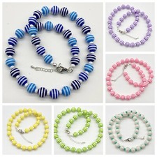 JS? Kette Resin Perlen 10mm Rocailles 4mm 8 Farben zur Auswahl handmade HM-0037