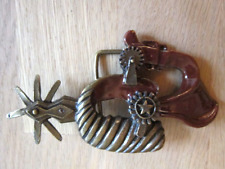 Gürtelschnalle USA Buckle Western Sporen