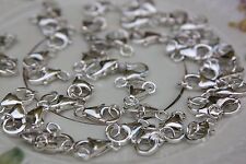 1 Stk  Verbinder Verschlüsse 925Silber Schließe Karabiner 12mm Verschluss 2Ringe