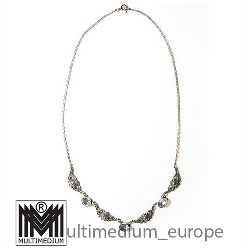 Art deco silber collier - silber,