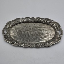 Vintage serviertablett metall - serviertablett,