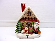 Weihnachtsmann Nikolaus Windlichthalter Weihnachten Keramik Dekoration Haus