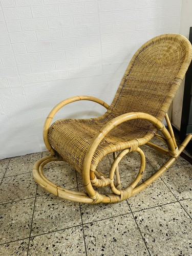 Schaukelstuhl vintage bambus - vintage,