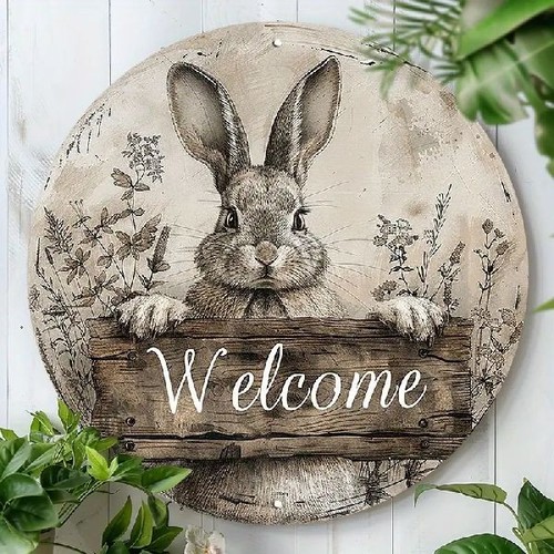 Blechschild rund welcome - blechschild,