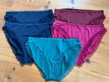 DAMEN MÄDCHEN SLIP UNTERWÄSCHE UNTERHOSE PAKET  SET GR. 40 L *ELLE*NEU* 5 STÜCK*